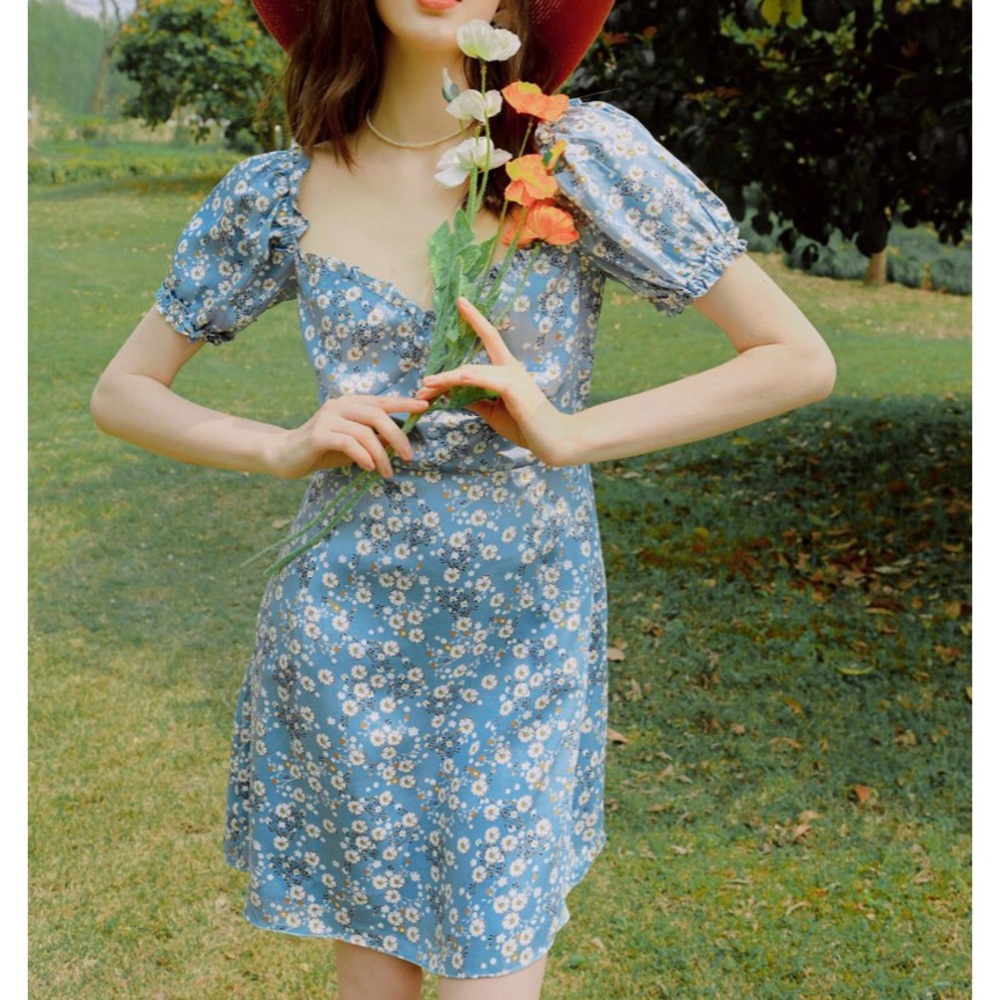 French floral dress